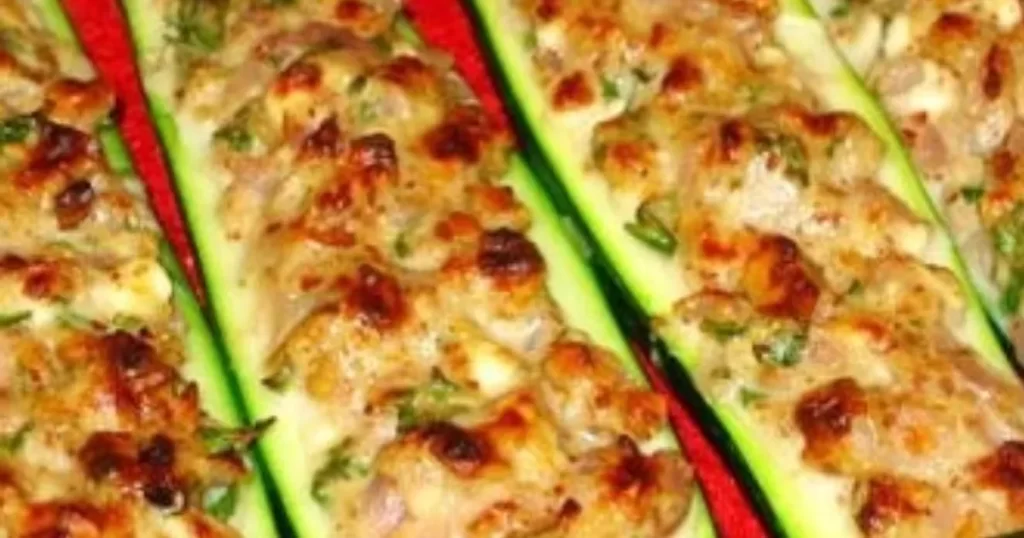 Фото 54 — Кабачковые лодочки с фаршем