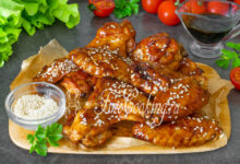 Photo of Куриные крылышки в терияки-соусе