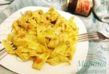 Photo of Паста с лососем и соусом песто